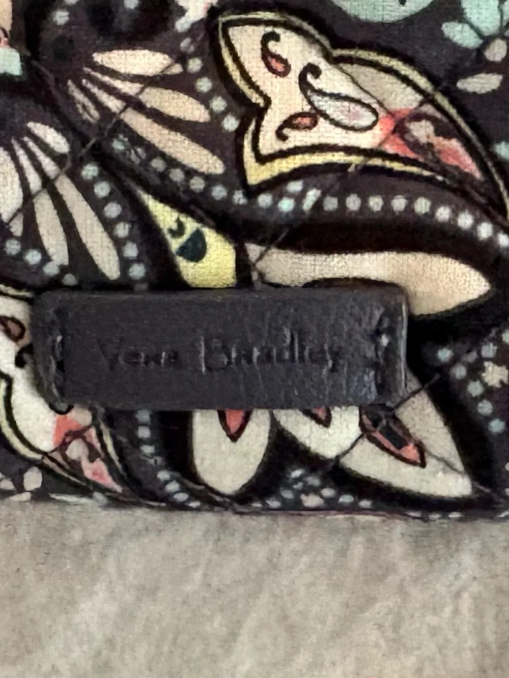 Vera Bradley Quilted Zip Wallet in Bonbon Medallion Print Paisley Floral